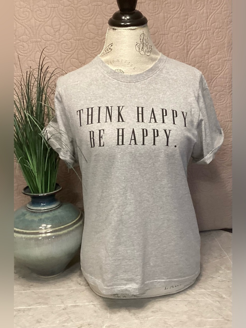Women's Recycled Threads T-Shirt large Heather gray
